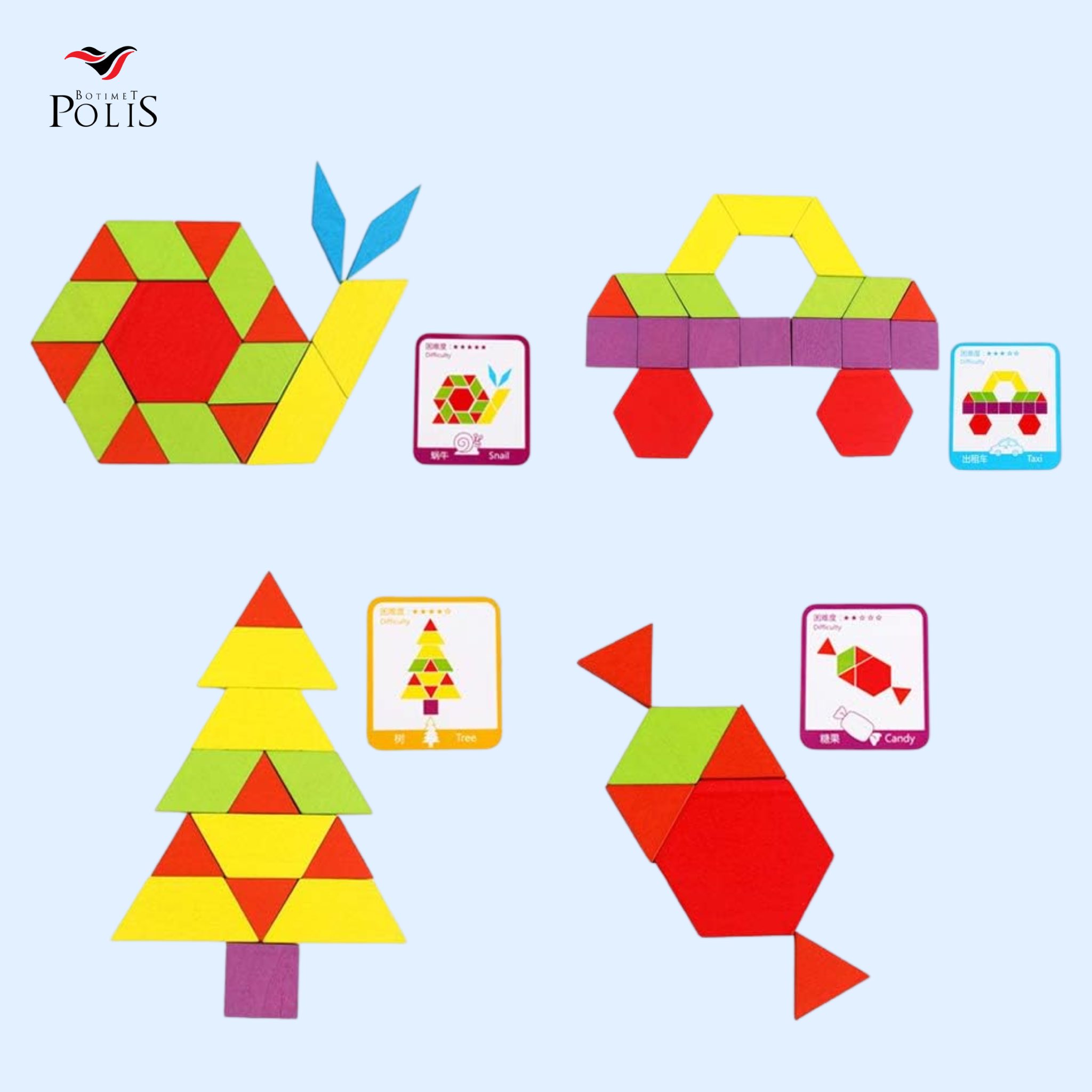 Lojë didaktike me forma druri dhe kartela modeluese - Figura 3